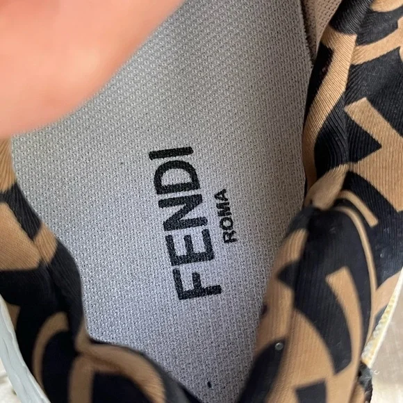 FENDI FORCE White Canvas Women's Sneakers - Picture 13 of 15